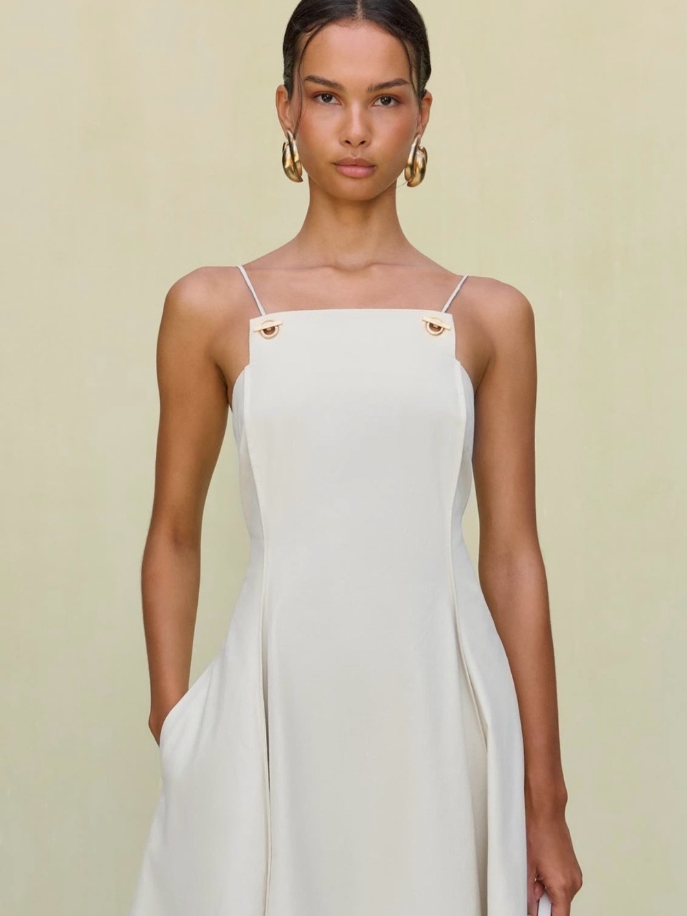 Cult Gaia
Maka Stretch Cotton
Maxi Cocktail Dress Off white size M - Picture 4 of 9
